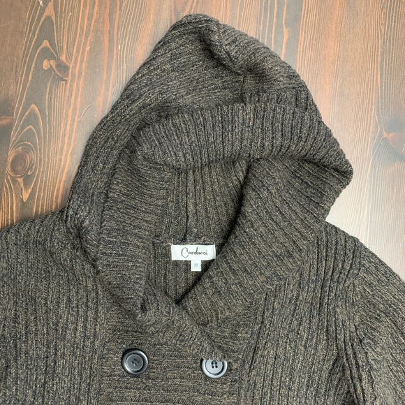 2 FOR $20 Carducci hooded sweater cardigan M - Picture 3 of 5